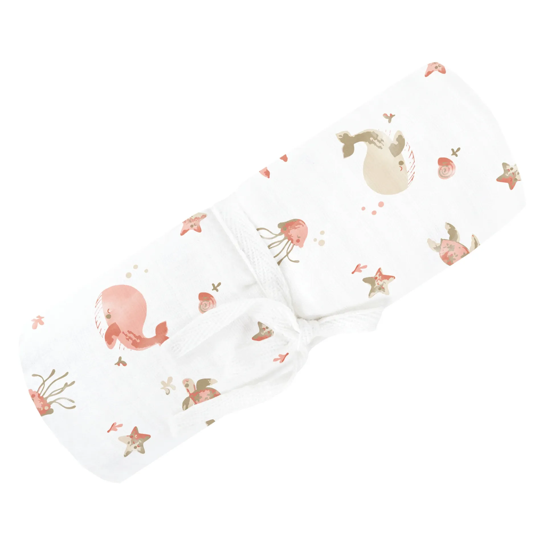 Perlimpinpin Cotton Muslin Swaddle - Whales