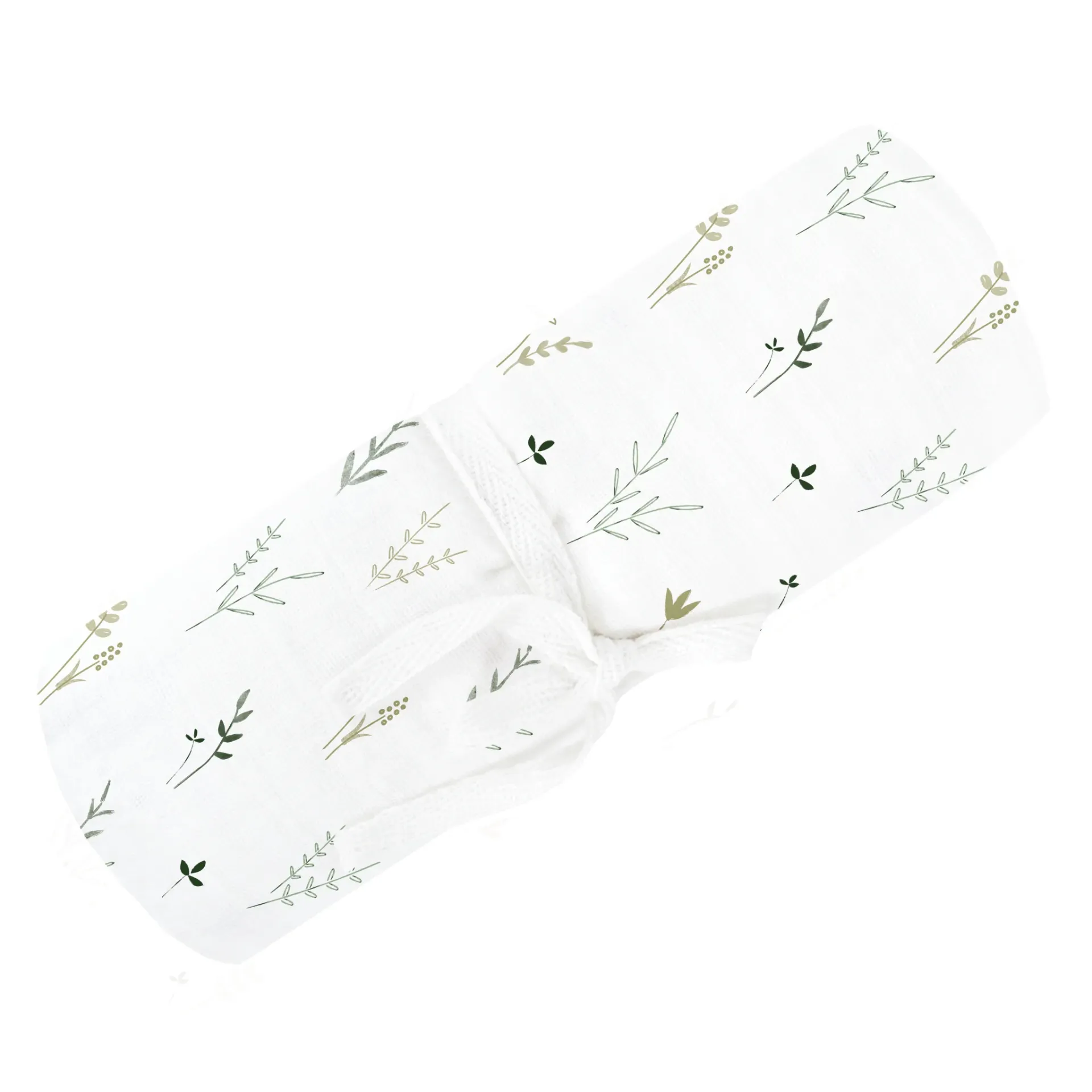 Perlimpinpin Cotton Muslin Swaddle - Leaves