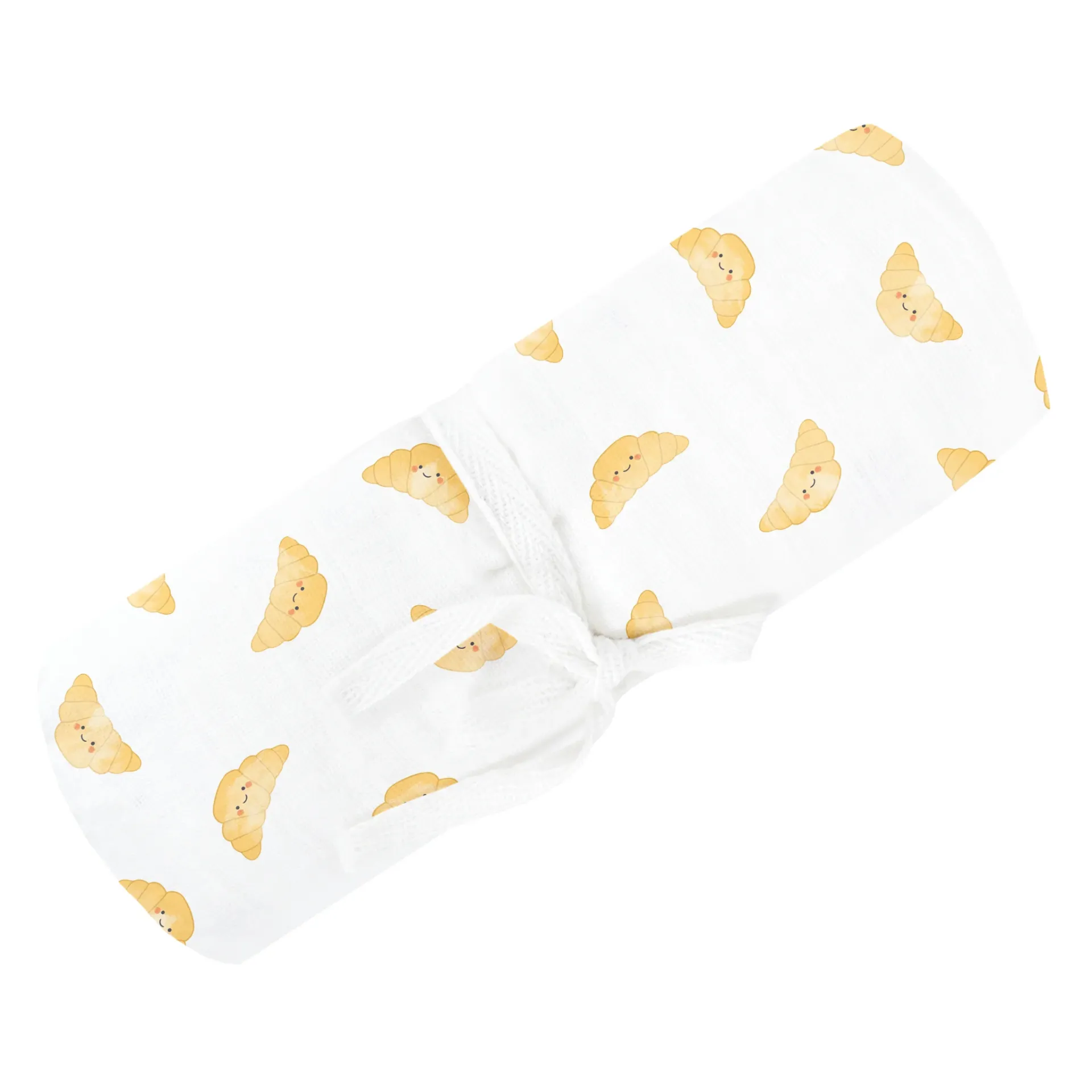 Perlimpinpin Cotton Muslin Swaddle - Croissants