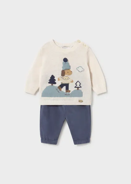 Mayoral FW Jersey And Long Trousers Set 2533 -Indigo (0-1M)