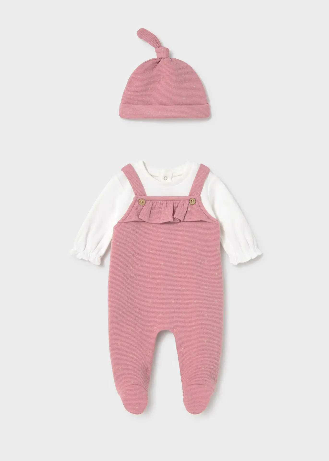 Mayoral FW Jacquard Romper 2651 - Cipria (0-1M)