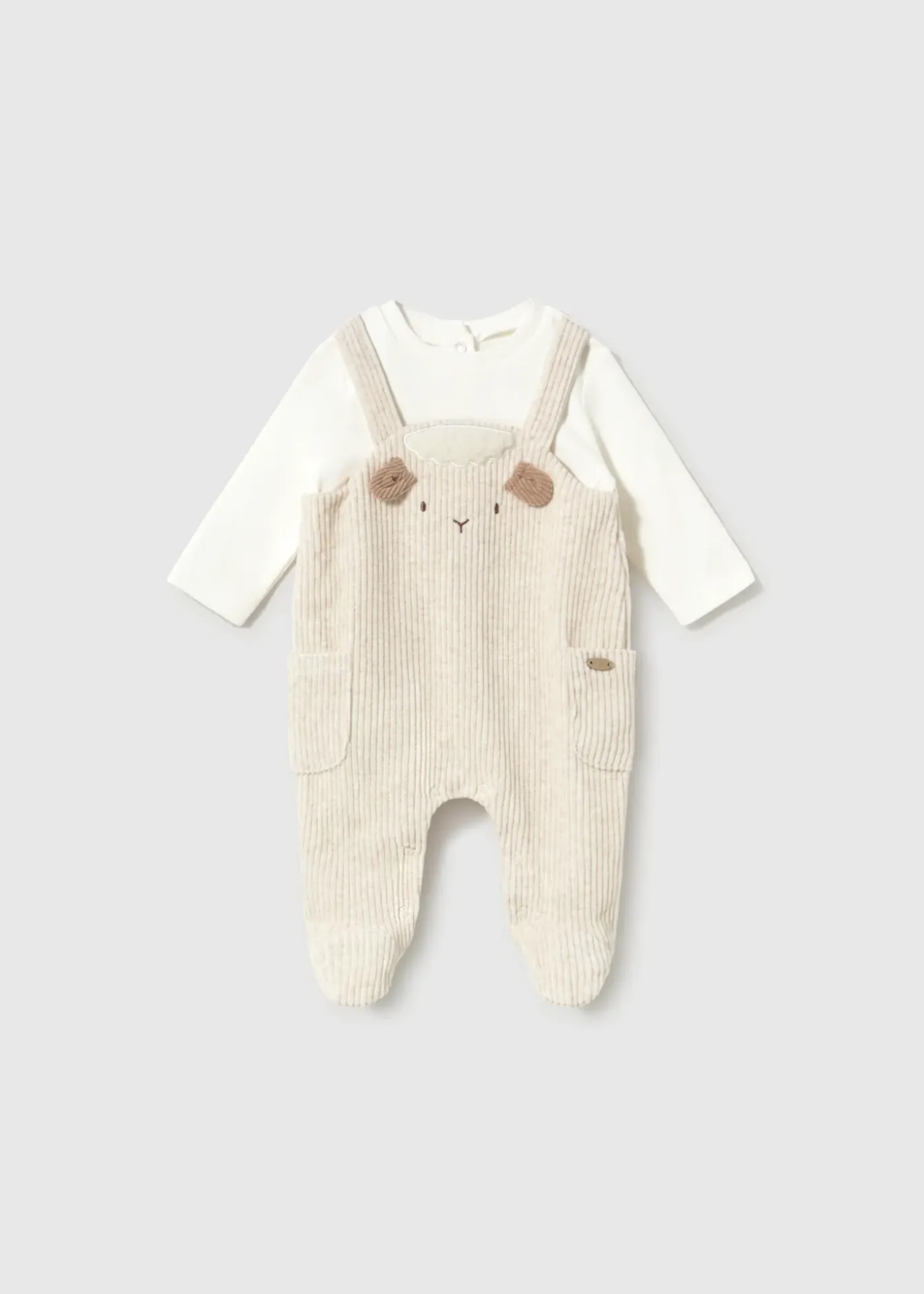 Mayoral FW Cord Rompers 2660 - H. Milk (0-1M)