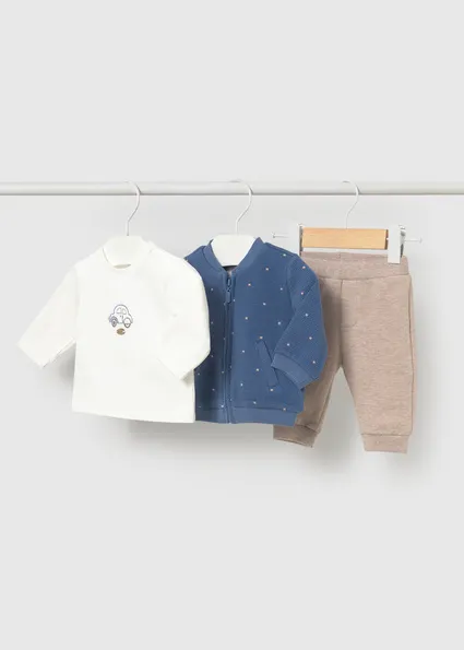 Mayoral FW 3 Pcs Tracksuit 2667 - Blueberry (0-1M)