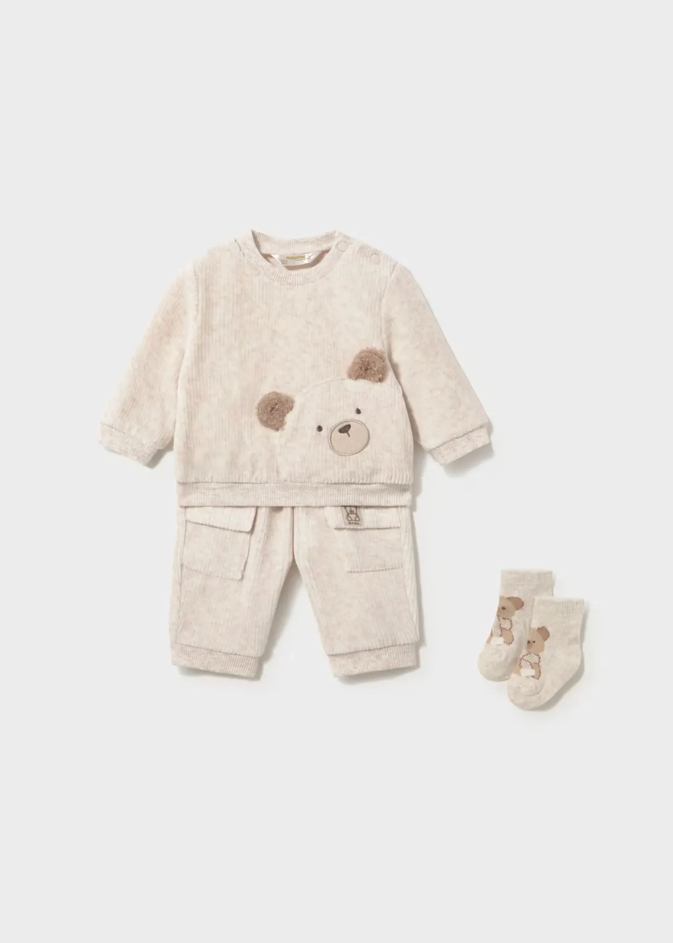 Mayoral FW 2pc Corduroy Knit Tracksuit 2669 - H. Milk (0-1M)