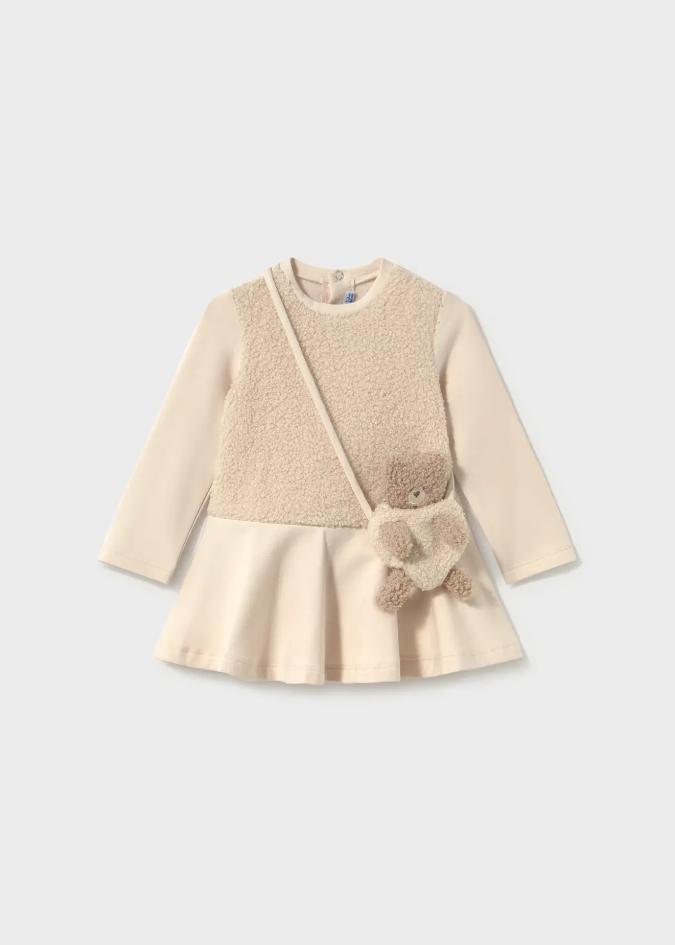 Mayoral FW Combined Dress With Bag 2904 - Light Khak (6M)