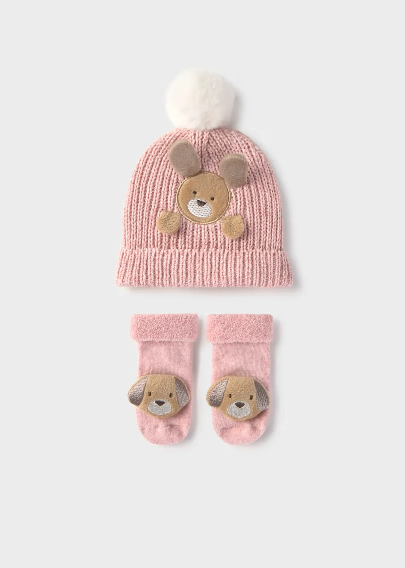 Mayoral FW Hat And Socks Set 9124 - Baby Rose