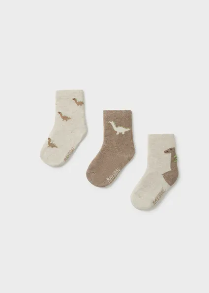 Mayoral FW 3 Pairs Socks Set 10248 - H. Truffle (6M)