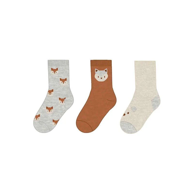 Mayoral FW 3 Pairs Socks Set 10248 - Brick red (6M)