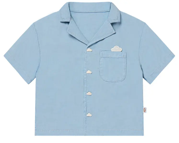 Petite Revery Short Sleeve Tee - Chambray Denim