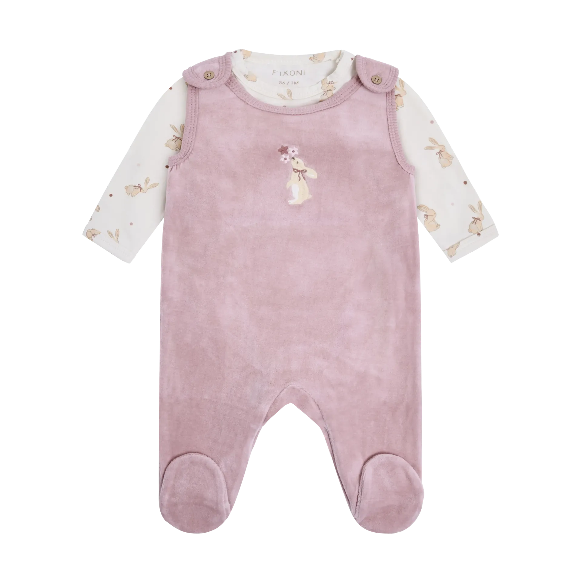 Fixoni Set Body And Romper 423256 - Pink (NB)
