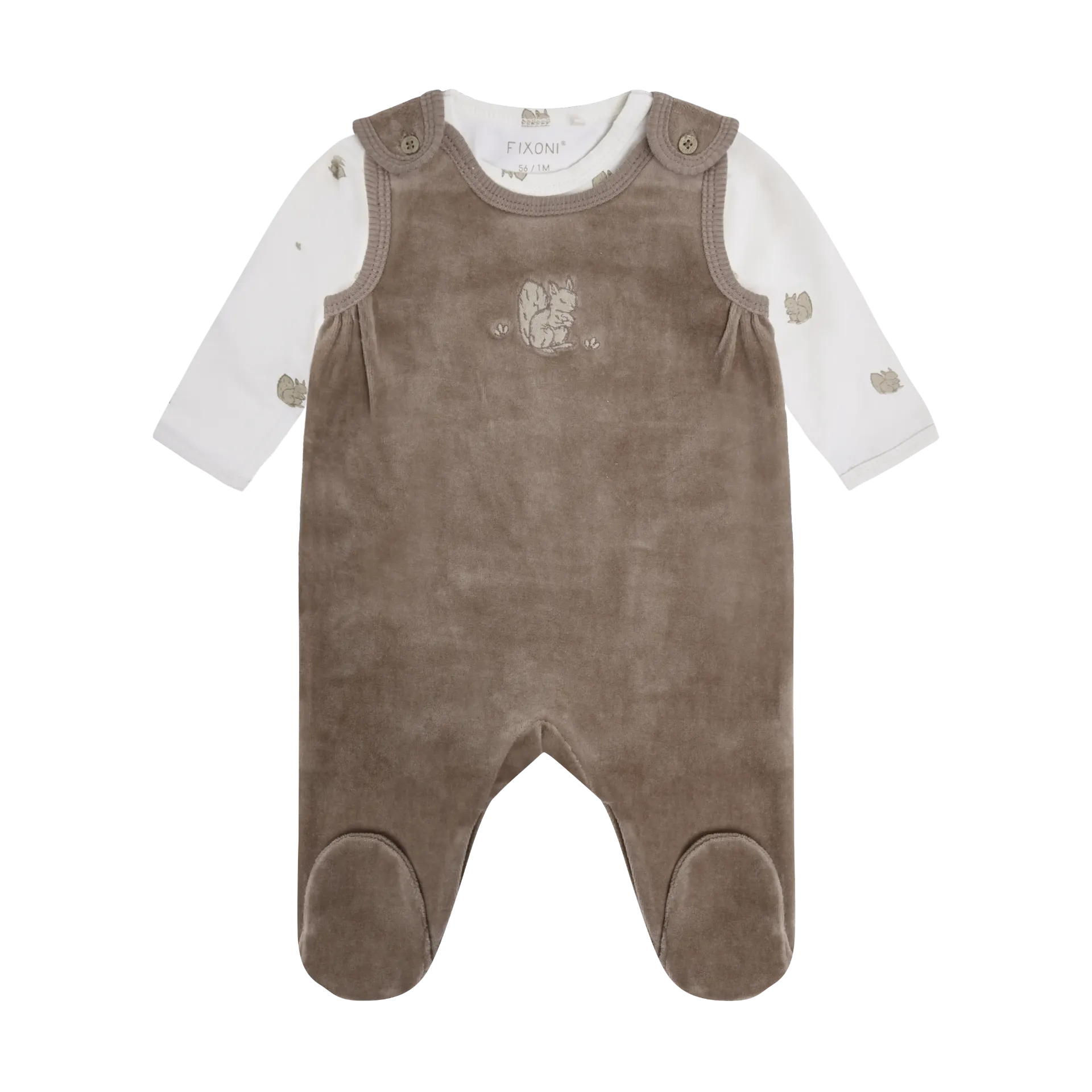 Fixoni Set Body And Romper 423256 - Tan (NB)