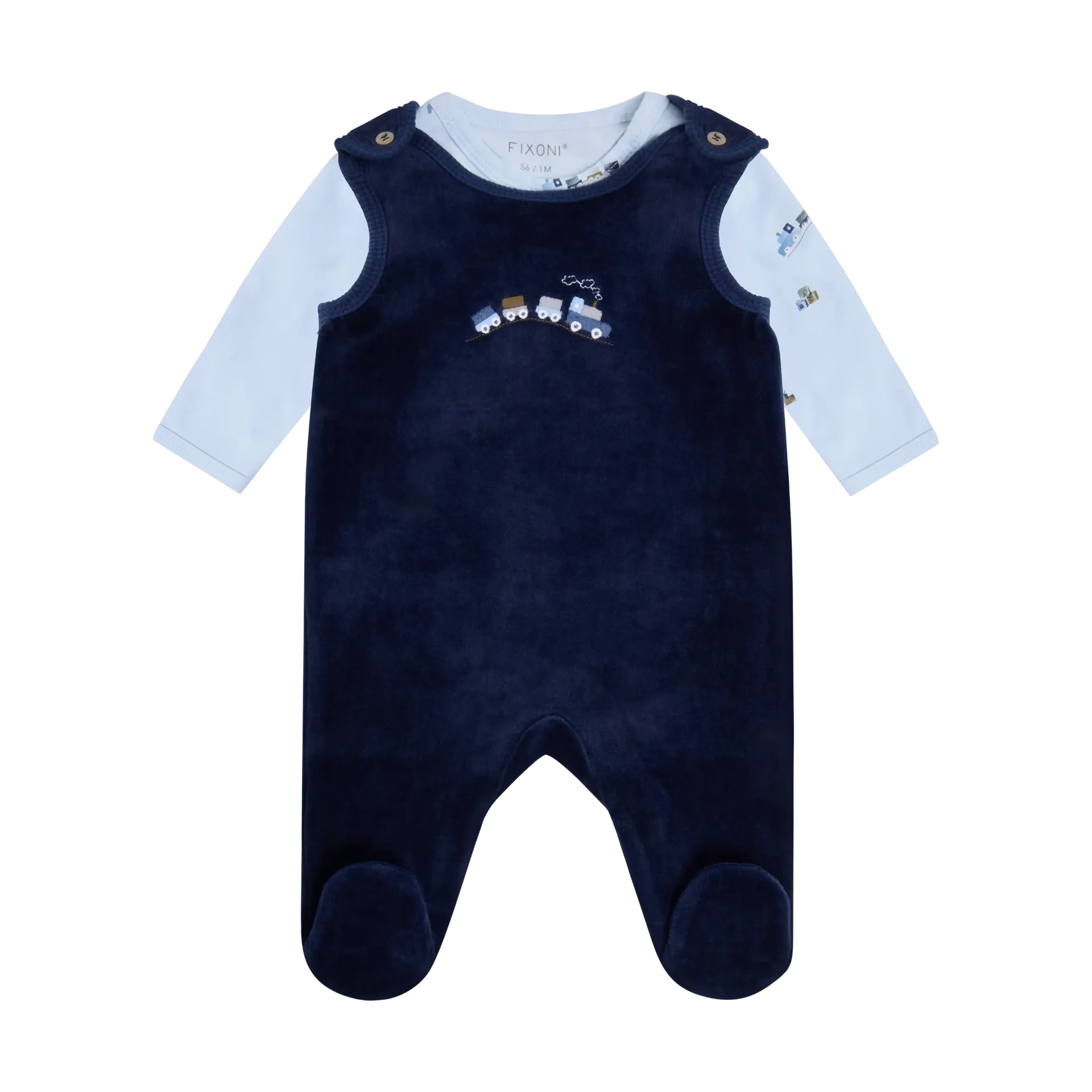 Fixoni Set Body And Romper 423256 - Navy (NB)