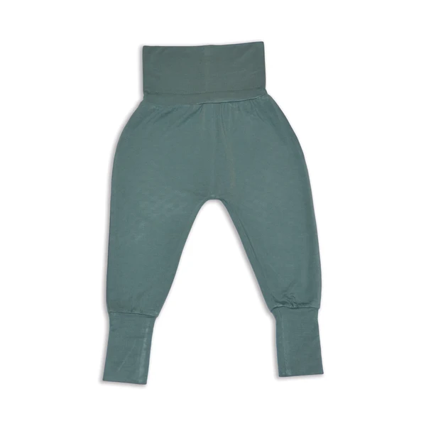 Silkberry Baby Bamboo Grow with Me Harem Pants WF4667 - Pine (0-3M)