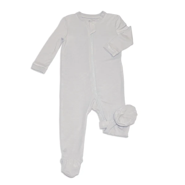 Silkberry Baby Bamboo Footies with Two Way Zipper WF4672 - High Rise