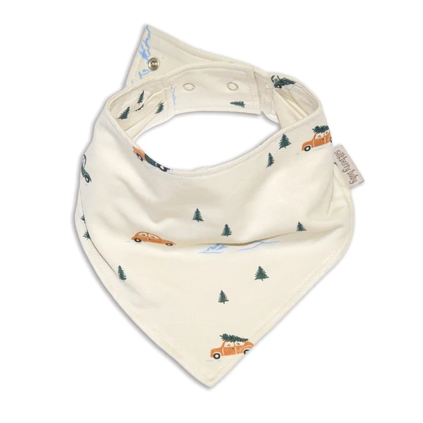 Silkberry Baby Bamboo Bandana Bib WF4684 - Winter Road Trip Print)