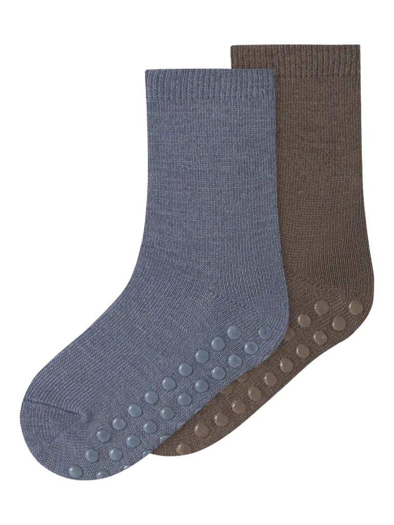 Name It 2Pc Socks - Morel/Folkstone Gray (9-12M)