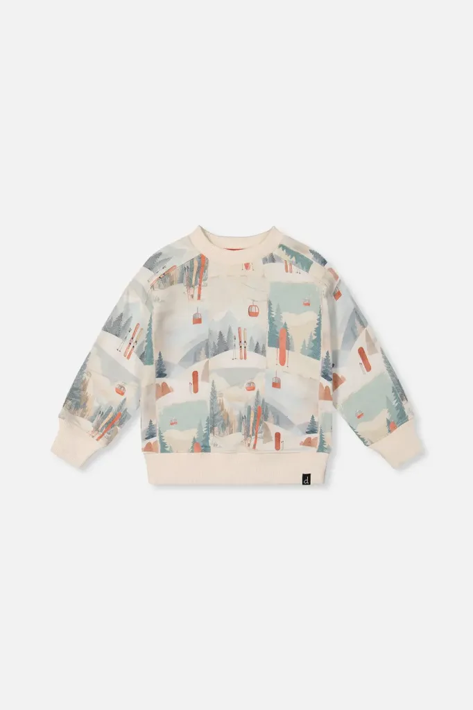 Deux Par Deux Fleece Sweatshirt - Beige Ski (2Y)