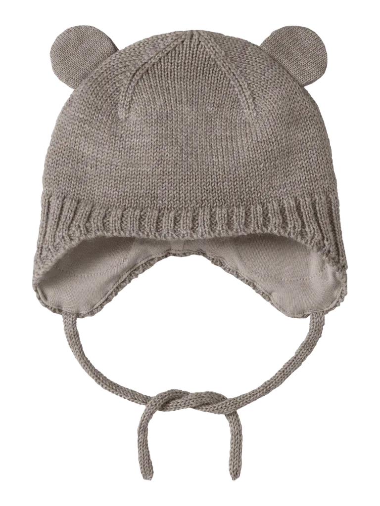 Name It Wool Knit Hat - Satellite (0-3M)