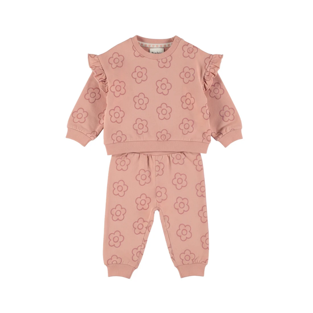 Dirkje Girls' Sweater 2PC - Floral (6-9M)
