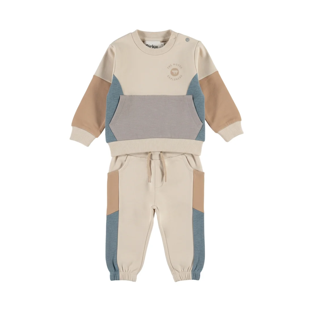 Dirkje Sweatshirt And Trousers Set - Beige (6-9M)