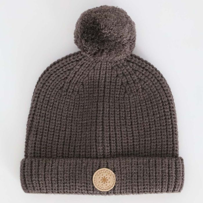 Calikids Knit Baby Hat W2519 - Mocha NB